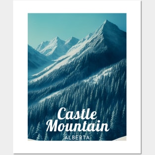 Castle Mountain Alberta Canada ski Posters and Art